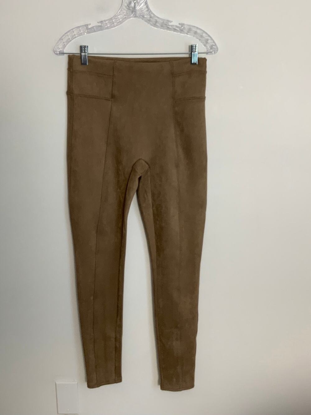 Spanx Tan Faux Suede Leggings size medium